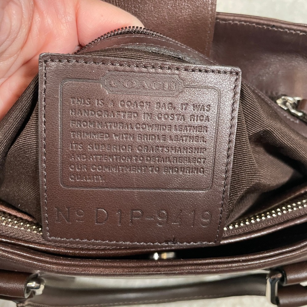 Vintage Coach Bonnie Legacy Handbag Satchel Dark Brown Leather 2001 Y2K - Picture 15 of 15